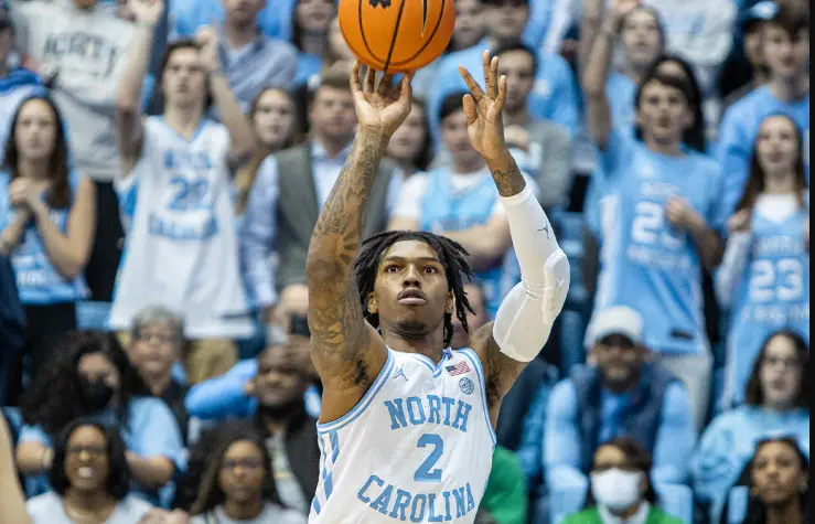 Caleb Love shows Tar Heels won’t be bullied as they roll past Notre Dame