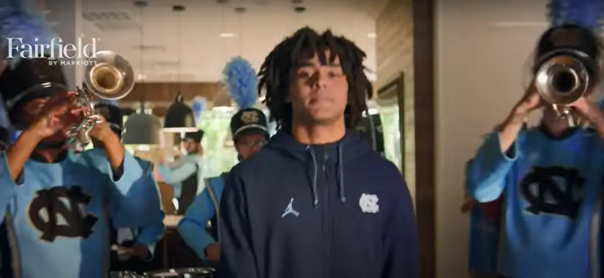 Elliot Cadeau, UNC band spent hours to get seven seconds in a TV ad