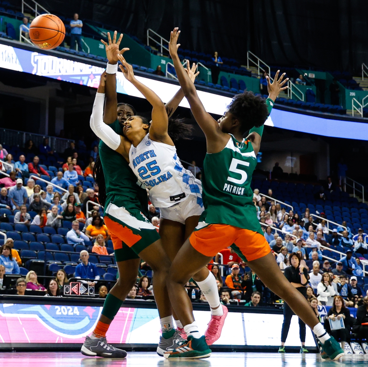 Miami ousts UNC Women's Basketball from ACC Tournament after chaotic final minutes